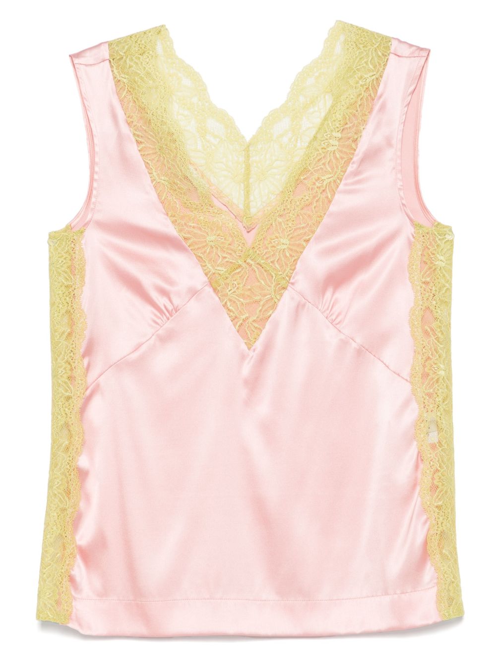 Pink and butter yellow Ciesta tank top Dries Van Noten